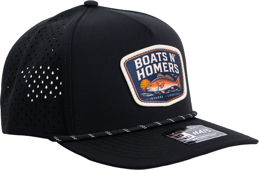 Redfish Performance Rope Hat - Black