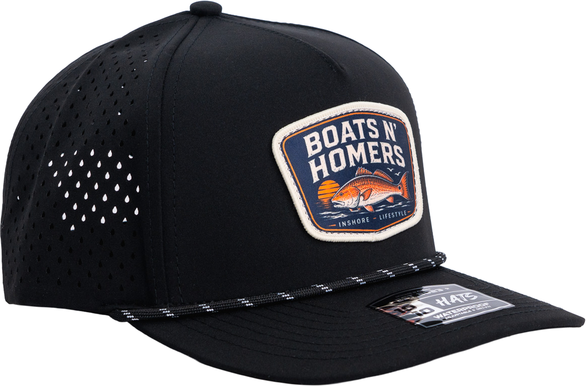 Redfish Performance Rope Hat - Black