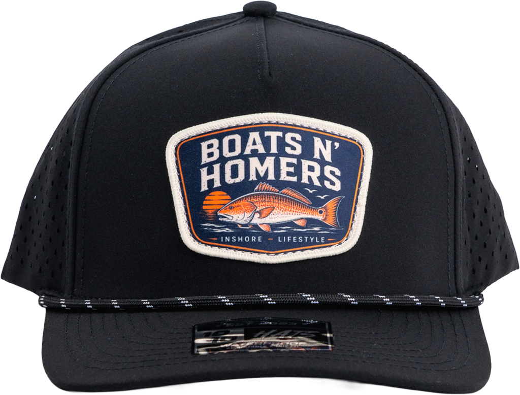 Redfish Performance Rope Hat - Black