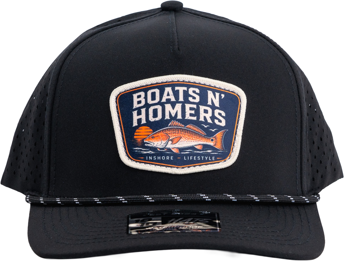 Redfish Performance Rope Hat - Black