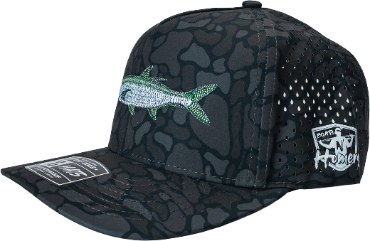 Tarpon Performance Hat - Black Turtle Camo
