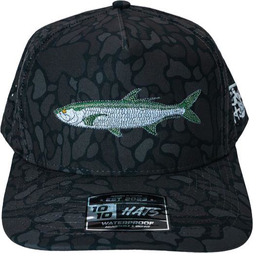 Tarpon Performance Hat - Black Turtle Camo