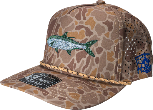 Tarpon Rope Hat - Brown Turtle Camo