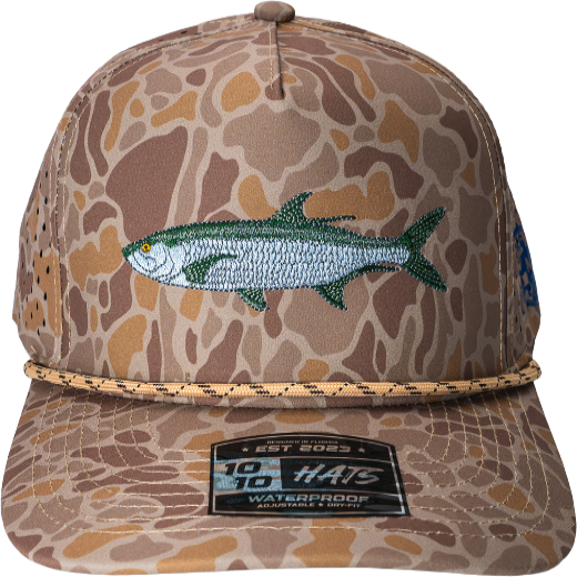 Tarpon Rope Hat - Brown Turtle Camo