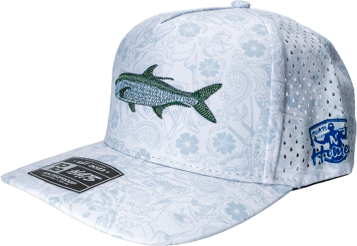 Tarpon Performance Hat - White Floral