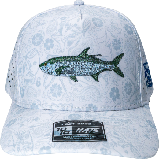 Tarpon Performance Hat - White Floral
